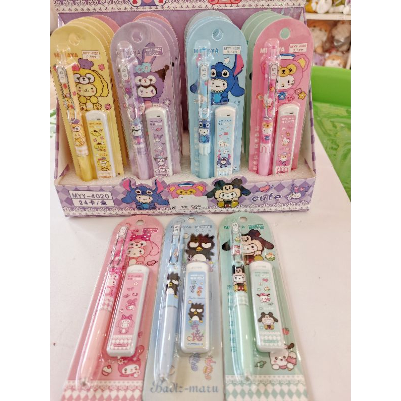 

ilykids pensil cetek pensil mekanik lucu sanrio melody hello kitty badtz maru cinnamoroll pompompurin pochaco linabell stitch mickey stella lou