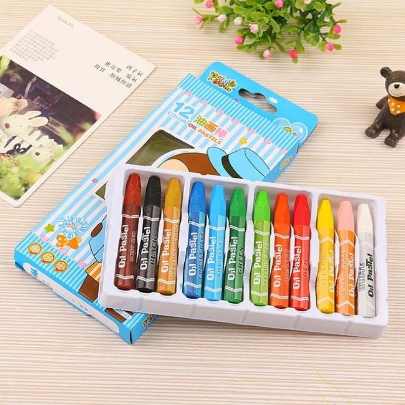 

Crayon Oil Pastels 12 Warna Pastel Mini Stationery