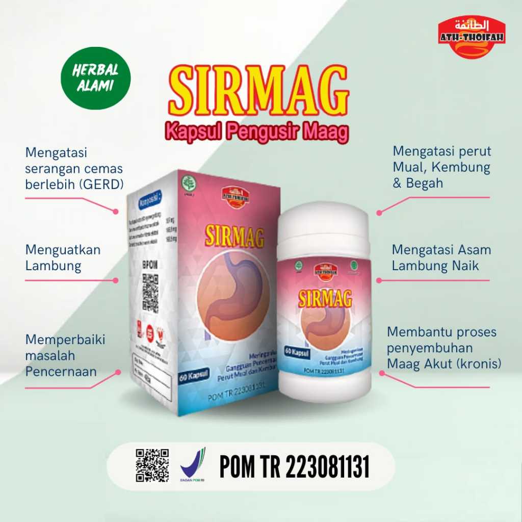 Kapsul Maag Obat Maag Asam Lambung Gerd Obat asam lambung herbal isi 60 kapsul