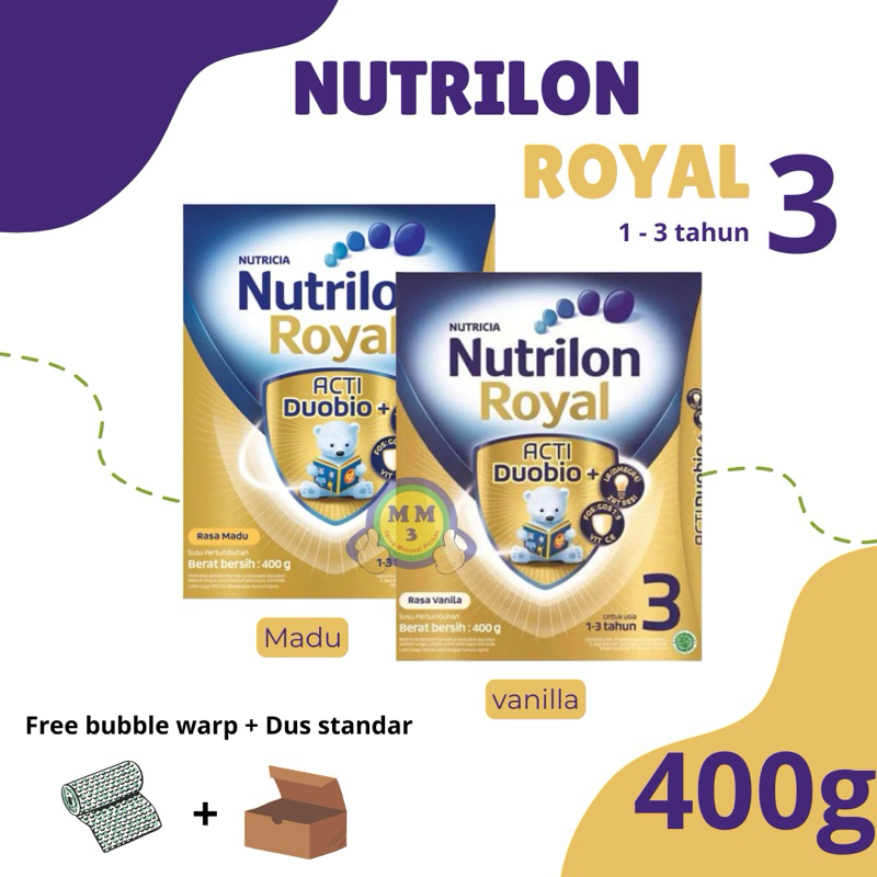 

NUTRILON ROYAL 3 VANILA MADU SUSU PERTUMBUHAN BUBUK 400gr