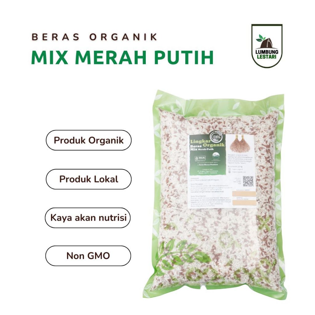 

Beras Mix merah putih - Lingkar Organik 2.5kg