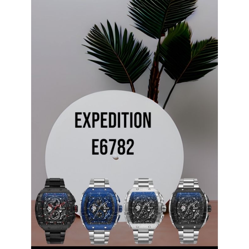 Jam Tangan Pria Expedition 6782 E6782 EXP6782 Tali Besi / Stainless steel
