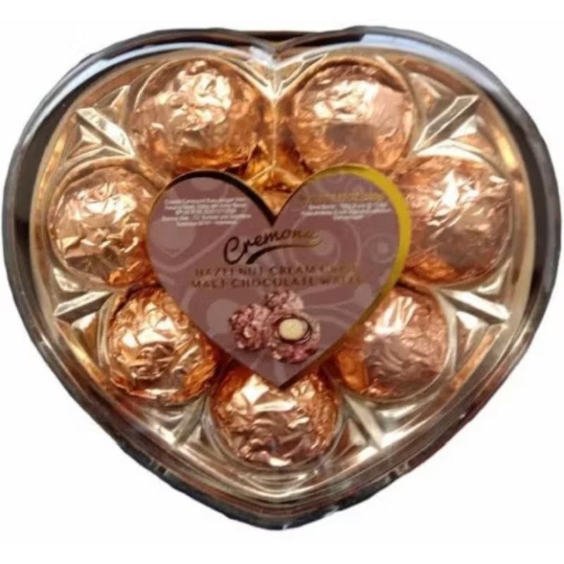 

Cremona hazelnut cream crisp malt chocolate wafer ball heart T3 T8