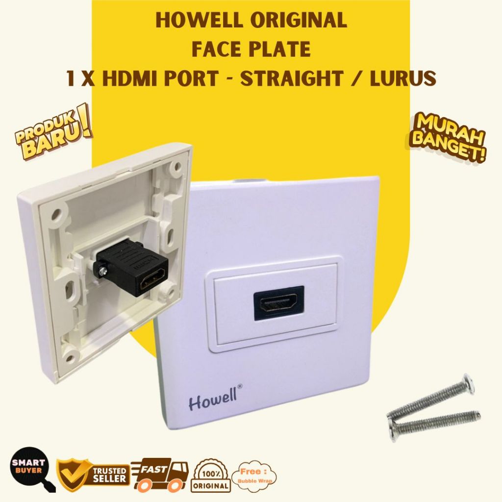 Howell Wall Face Plate Outlat Socket HDMI Single