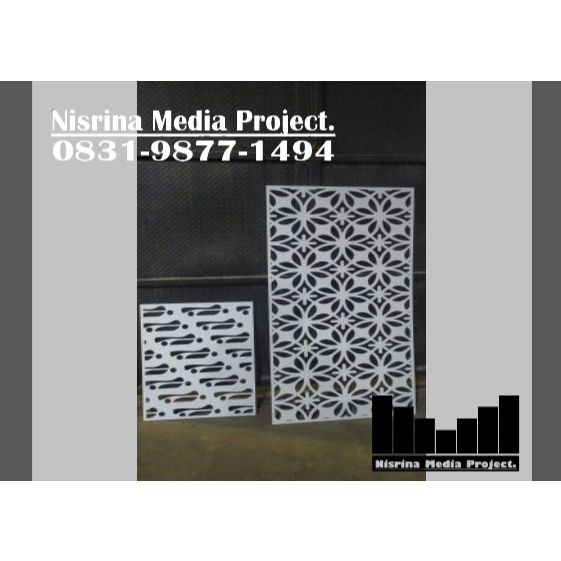 ORNAMEN PVC BOARD LASER CUTTING MOTIF CUSTOM