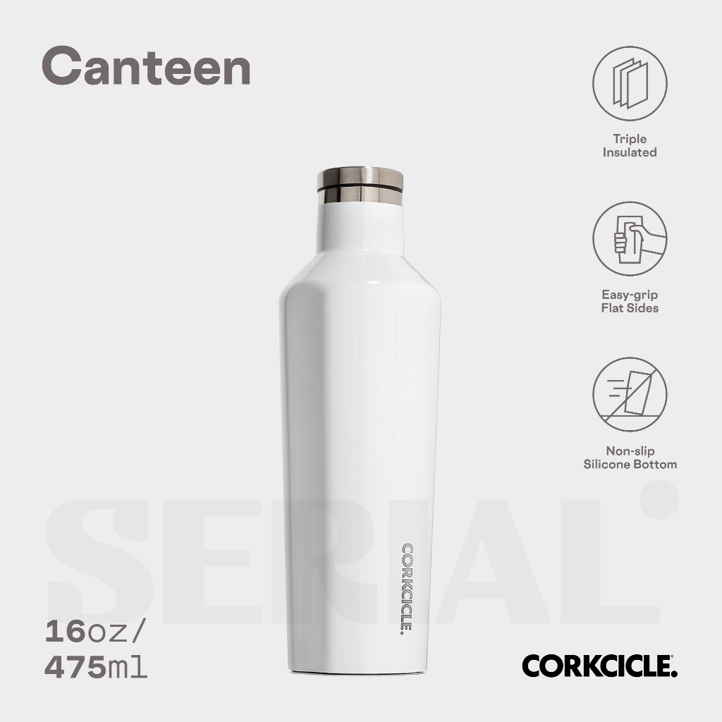 CORKCICLE Canteen 16oz - Classic White