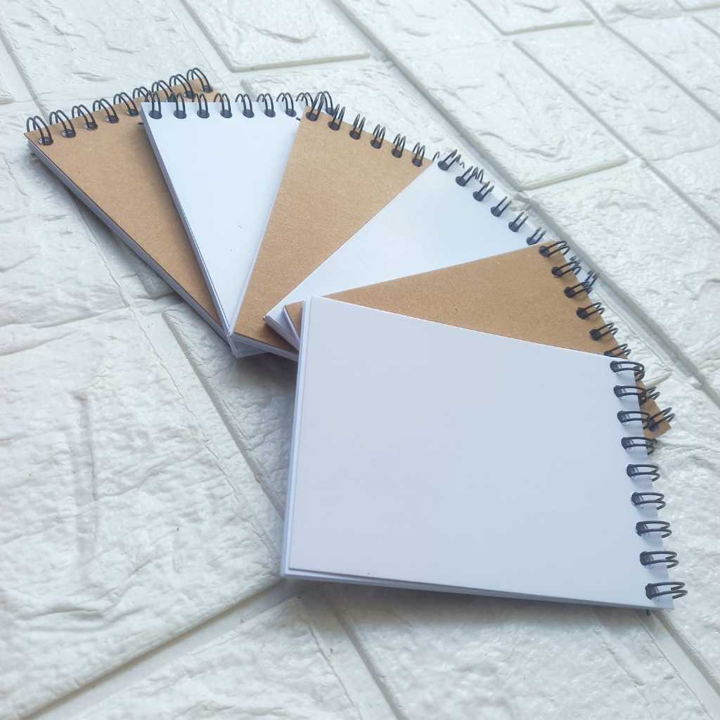 

Notes Buku Catatan Buku Spiral Kertas Putih Polos A7 Cover Tebal