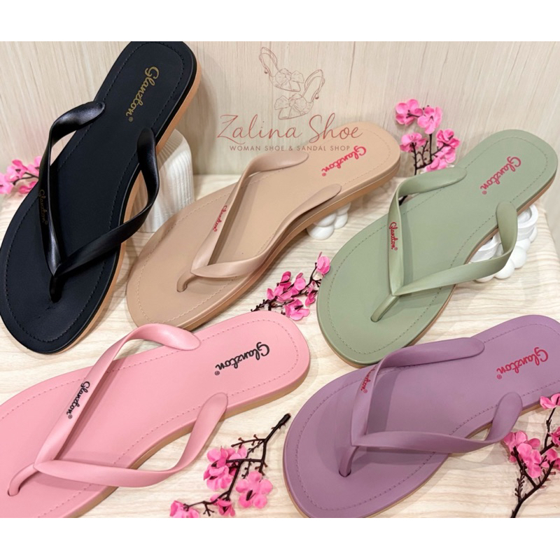 Sandal Jepit Wanita Original Glanzton Karet Doff ( Sandal Teplek Wanita Viral)