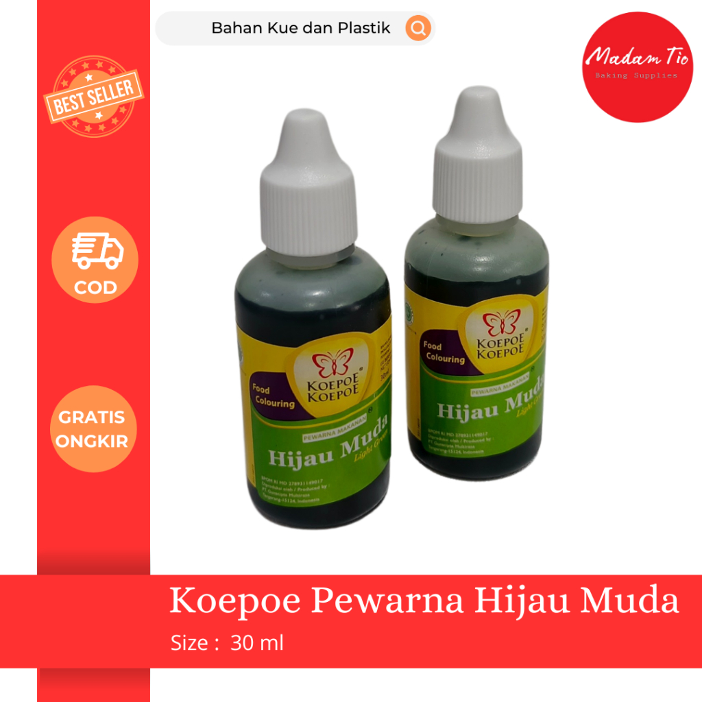 

Koepoe Pewarna Hijau Muda 30ml 1pcs