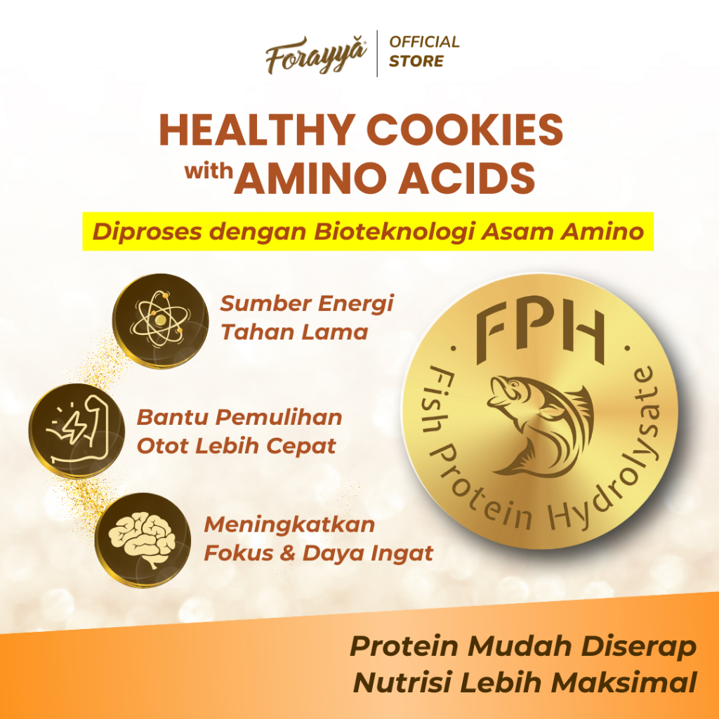 

QH 20 PCS Protein Cookies Forayya 35g - Cemilan Sehat Gluten Free Tinggi Protein