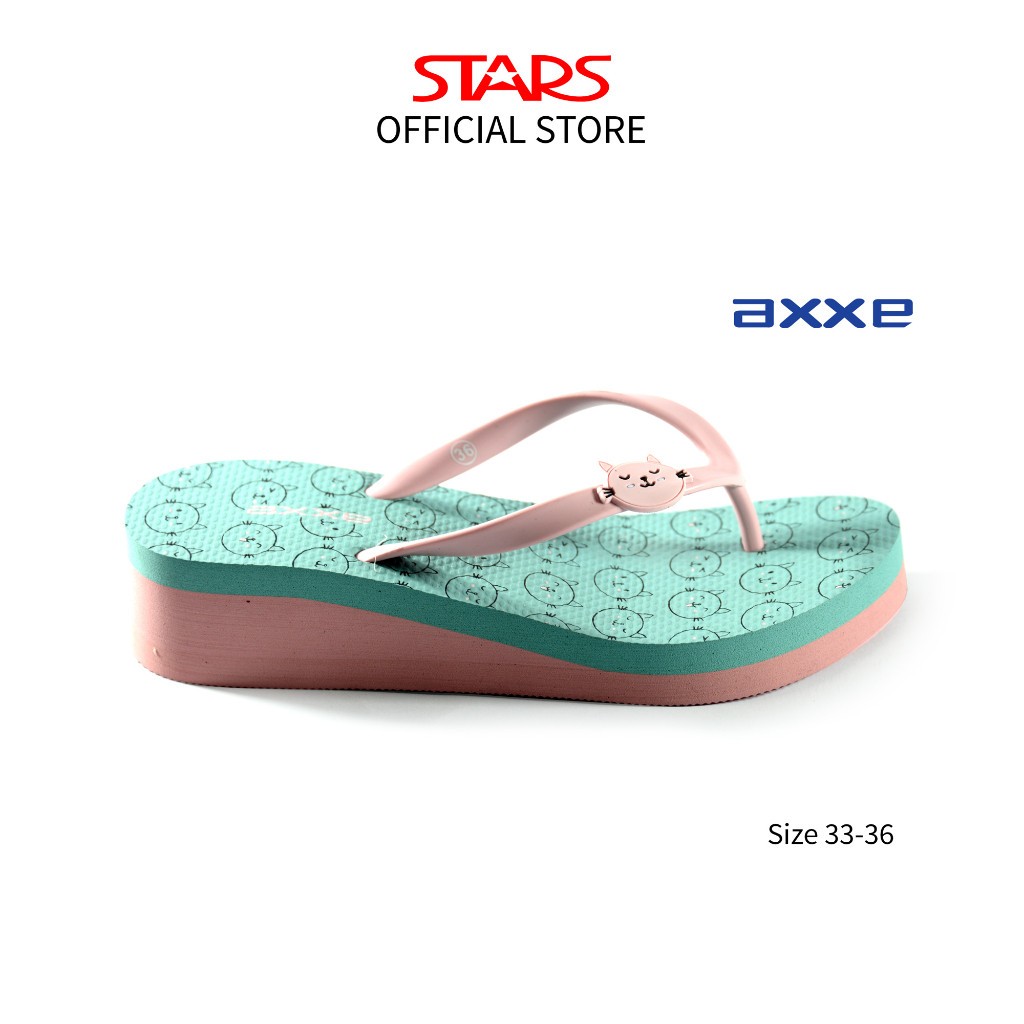 AXXE Sandal Japit Wedges Anak Perempuan Caty Hijau Tosca