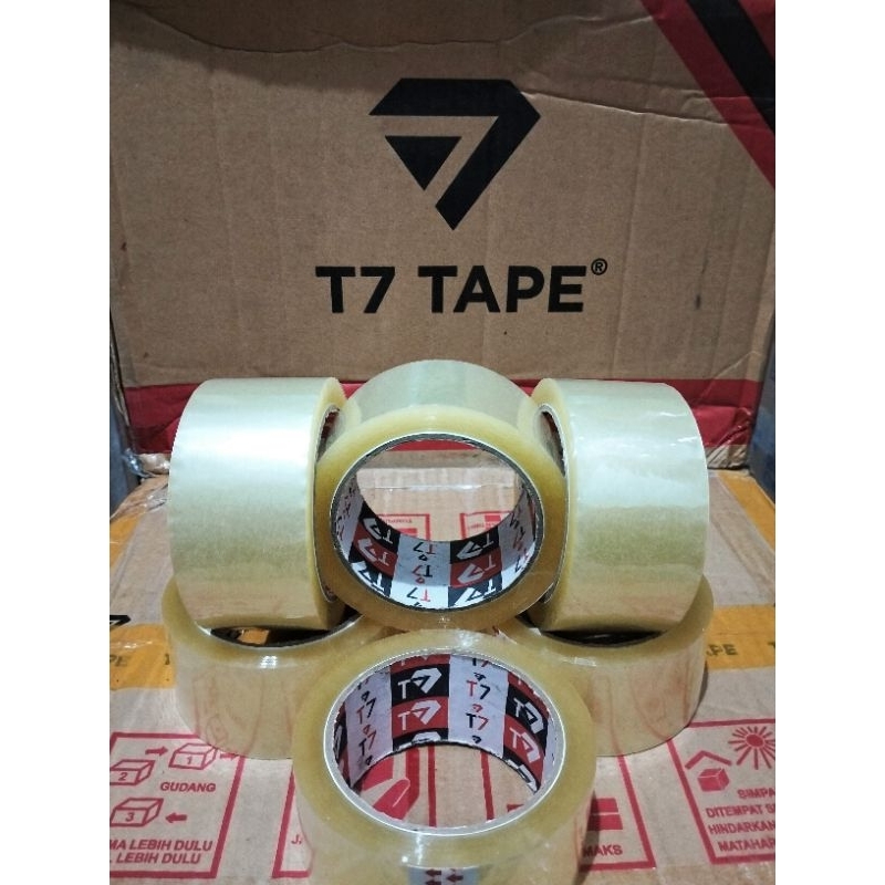 

lakban coklat dan bening 45mm x 100yard (slop)6pcs T7tape grosir