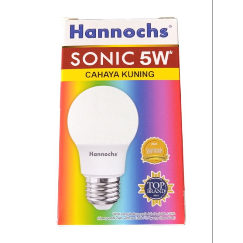Lampu Led Hannochs 5watt WW-Kuning/bohlam led Hannochs sonic-avengers 5watt cahaya kuning