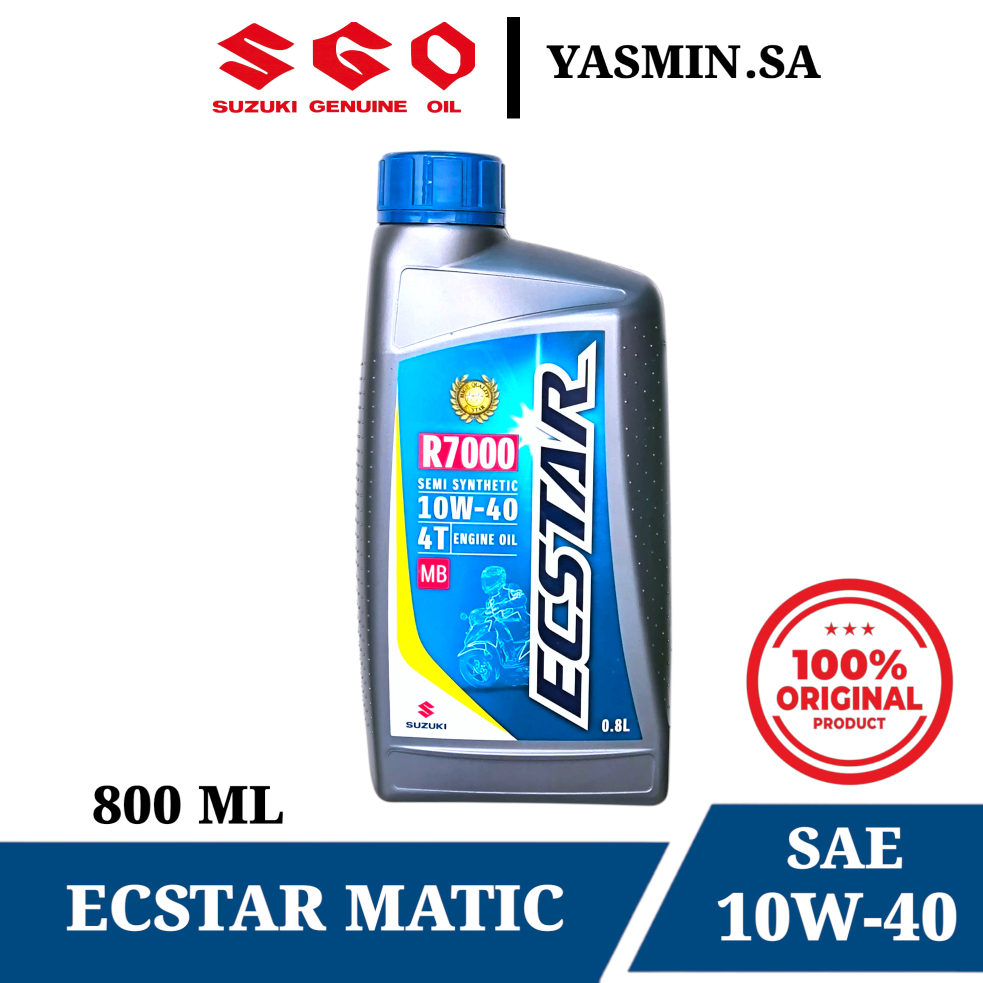 Oli 4T SGO R7000 Ecstar Matic 10W-40 0.8 Liter 800 ML Semi Synthetic Jamin Original