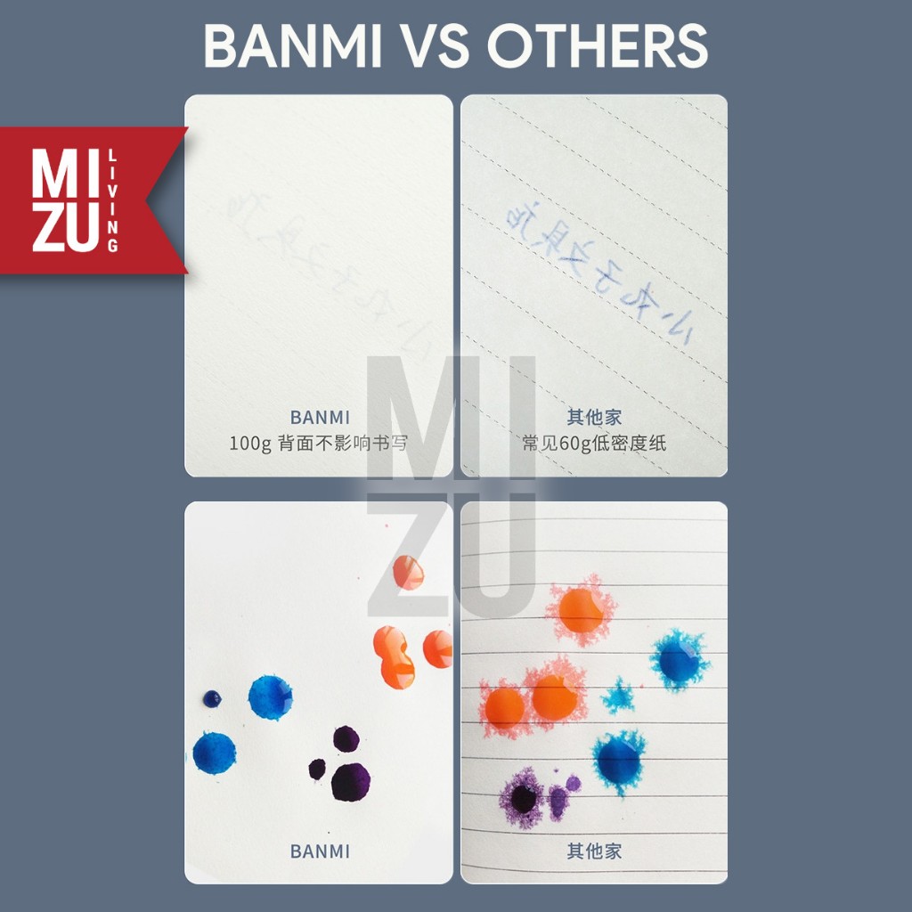 

Promo BANMI A5 Notebook Fountain Pen Friendly 60 Pages 100 GSM Bujo Bullet Journal Kertas Spesial