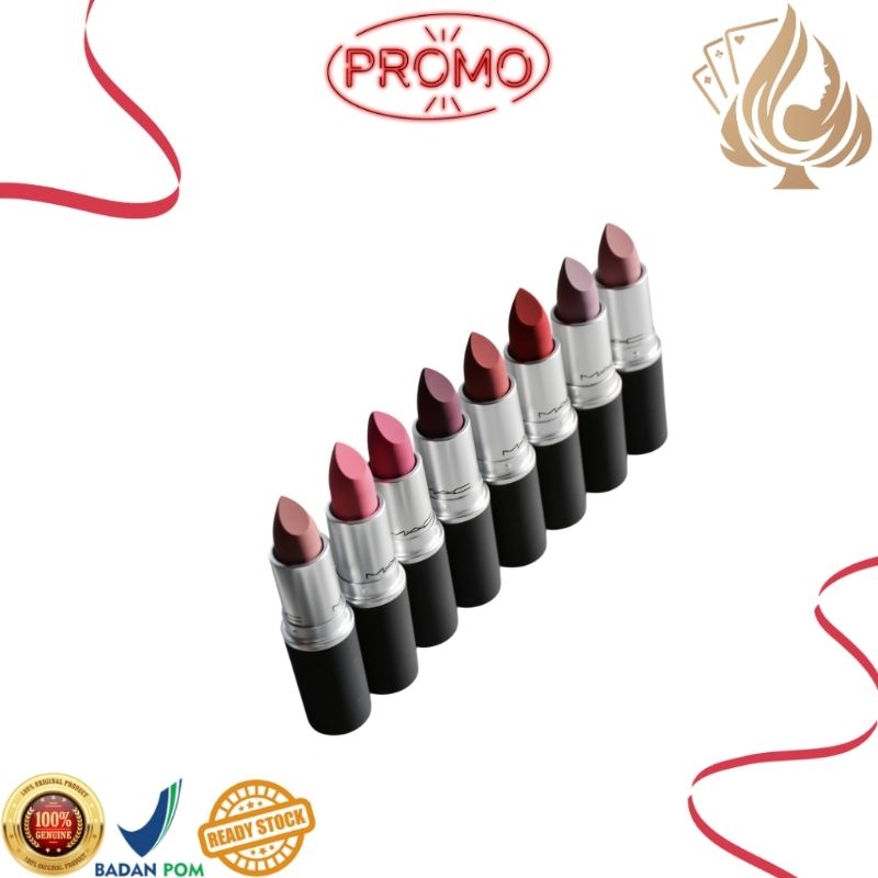 BPOM MAC LIPSTICK LIPSTIK FULL SIZE 3GR ORIGINAL (MATTE/SATIN/RETRO/POWDER KISS) LUNAR