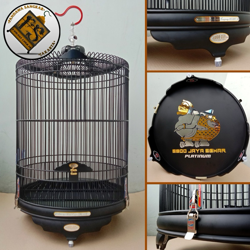 SANGKAR/KANDANG MURAI EBOD JAYA PVC AKRILIK PLATINUM SEMAR