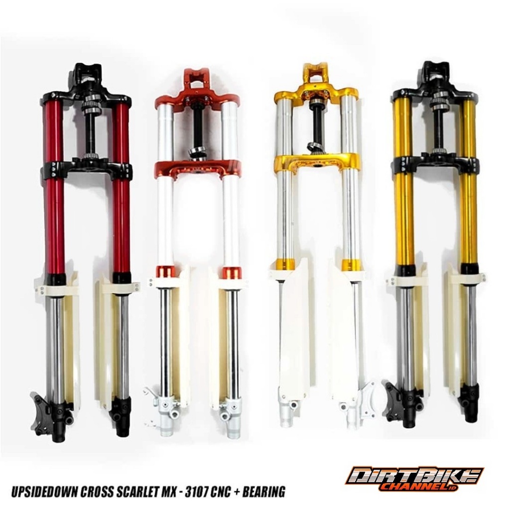 SHOCK DEPAN CNC USD UPSIDE DOWN + BEARING ORIGINAL SCARLET KLX 150 DTRACKER 150 Cross Supermoto