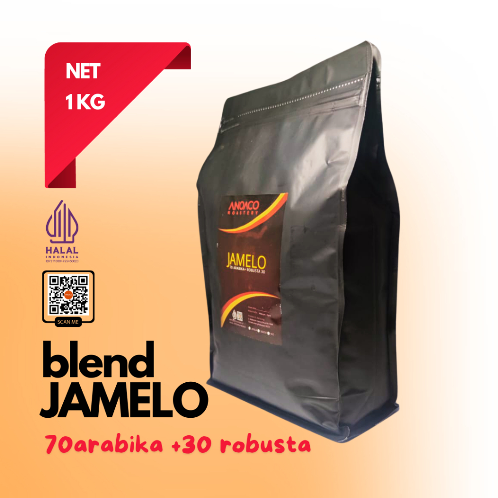 

ANOACO COFFEE ROASTERY KOPI BLEND JAMELO 70 ARABIKA + 30 ROBUSTA 1KG