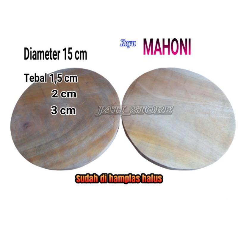 Kayu bulat Papan bulat diameter 15 cm bahan kayu mahoni suren jati