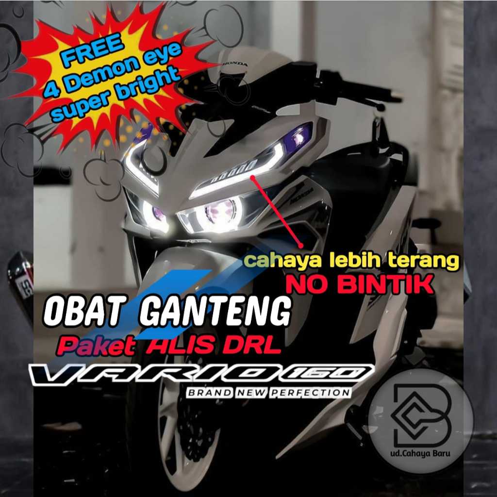Lampu Alis DRL All New Vario 160 2022 2023 Bonus LED Devil Eyes - Motorcycle