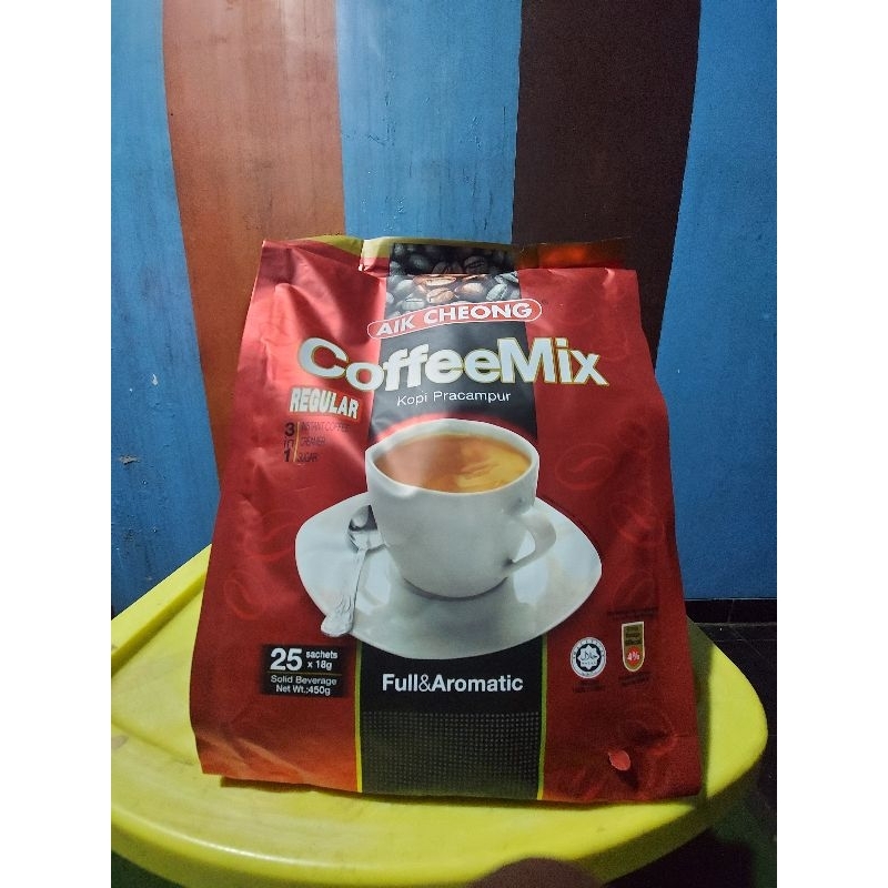

Aik Cheong Coffee Mix Regular (25x18gr) 3in1 Full and Aromatic Aik Cheong Regular Coffee Mix Kopi Pracampur