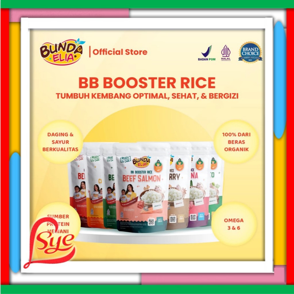 

Bumbu Bunda Elia BB Booster Rice Beras 200gr / MPASI Beras Organik/ BB Booster Nasi Instant / Sye