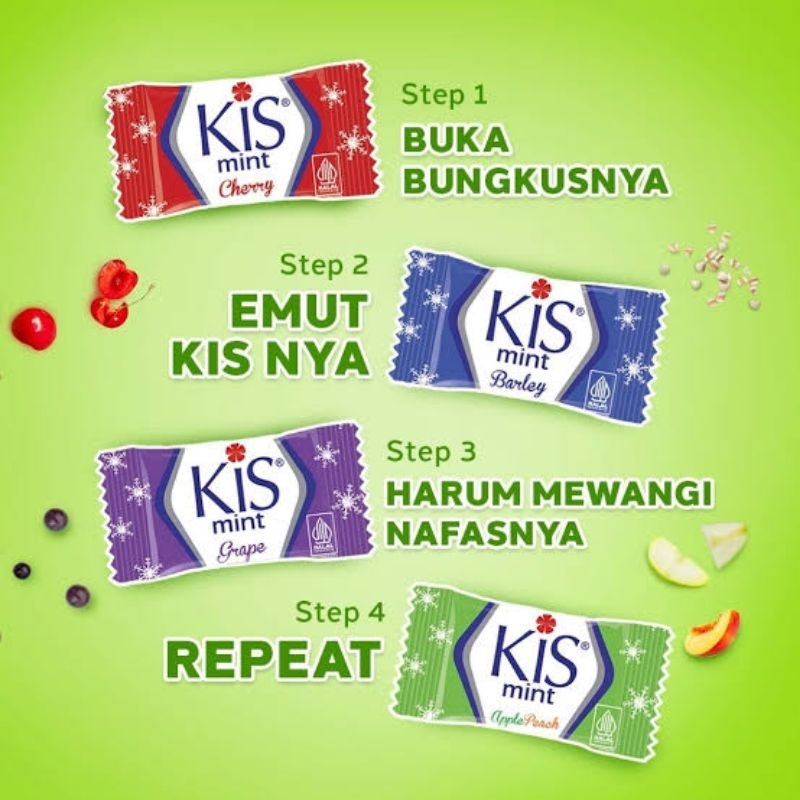 

Permen Kiss Bungkus Rasa Cherry / Apel / Anggur / Barley