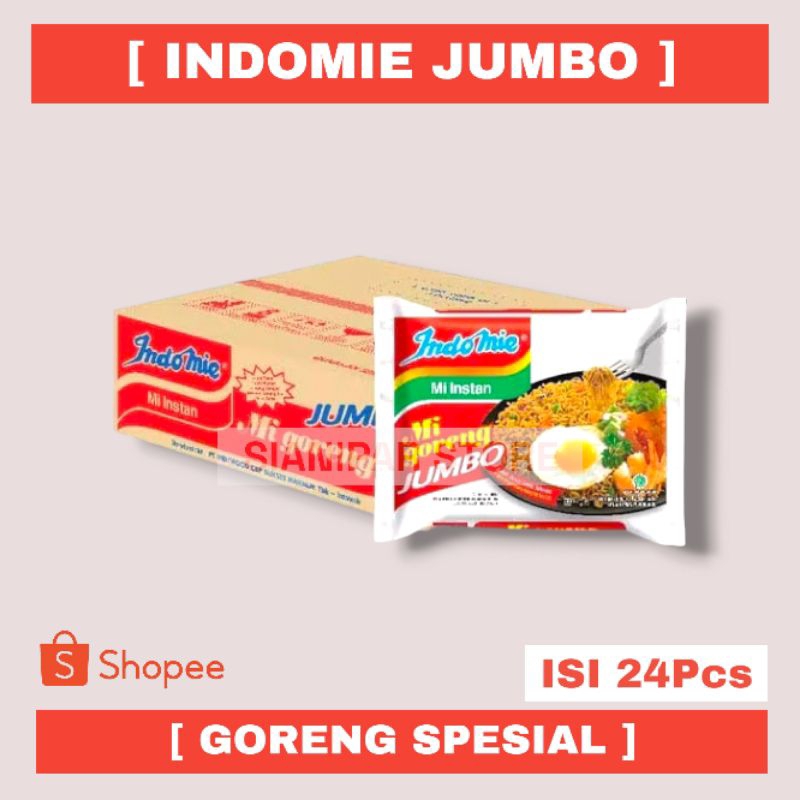 INDOMIE Mie Goreng Jumbo Pck 129gr - [ 1 Dus 24Pcs ]