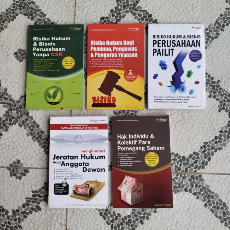 Variasi Buku Hukum: RISIKO HUKUM & BISNIS PERUSAHAAN TANPA CSR, PEMBINA, PENGAWAS & PENGURUS YAYASAN