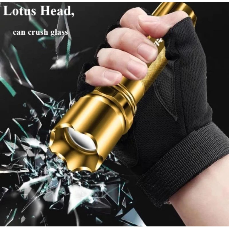 SENTER SWAT MINI LED /SENTER LED POLICE CHARGERBLE SENTER MINI CAS -SENTER-GOLD