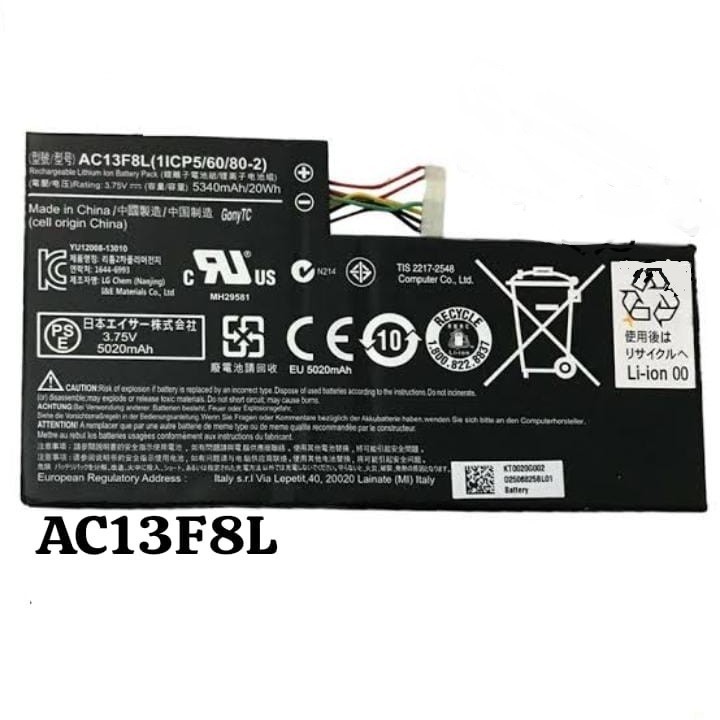 Battery baterai Acer Iconia Tab A1-A810 AC13F8L Iconia W4-821