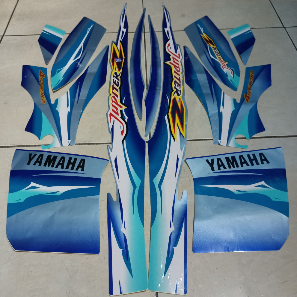 stiker striping yamaha jupiter z 2004 biru lis body standar berkualitas original