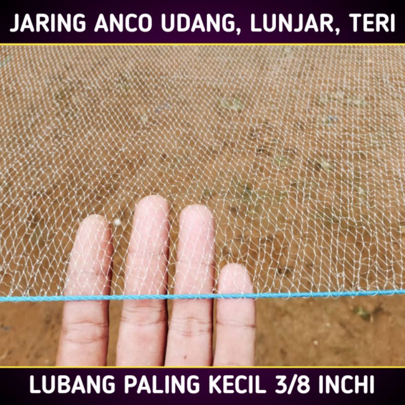 Jaring tangkul ikan kecil dan udang lubang paling kecil branjang udang