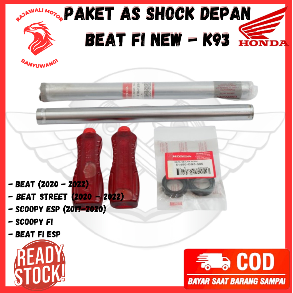 sok depan motor beat esp - shock depan beat fi - as sok depan beat fi - as sok scoopy 51410-K93-N02