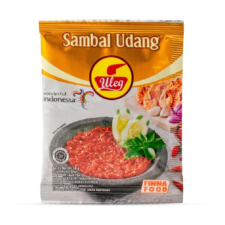 

saus sambel uleg finna udang sachet 18