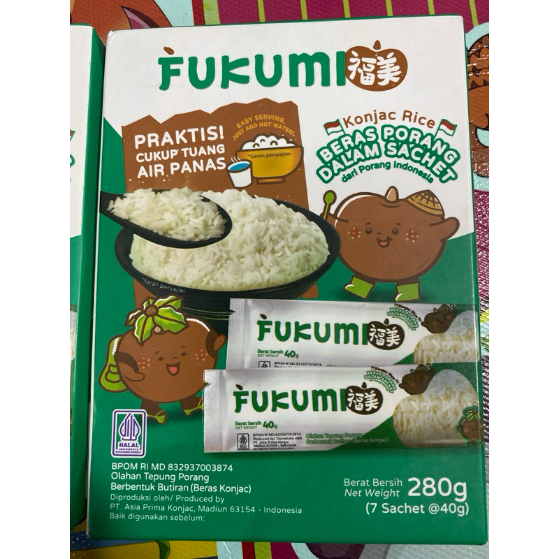 

Fukumi Beras Porang sachet 280grm isi 7 sachet