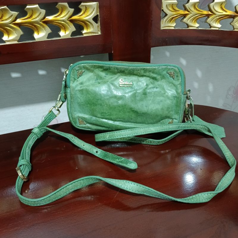 tas sling salad kulit asli preloved