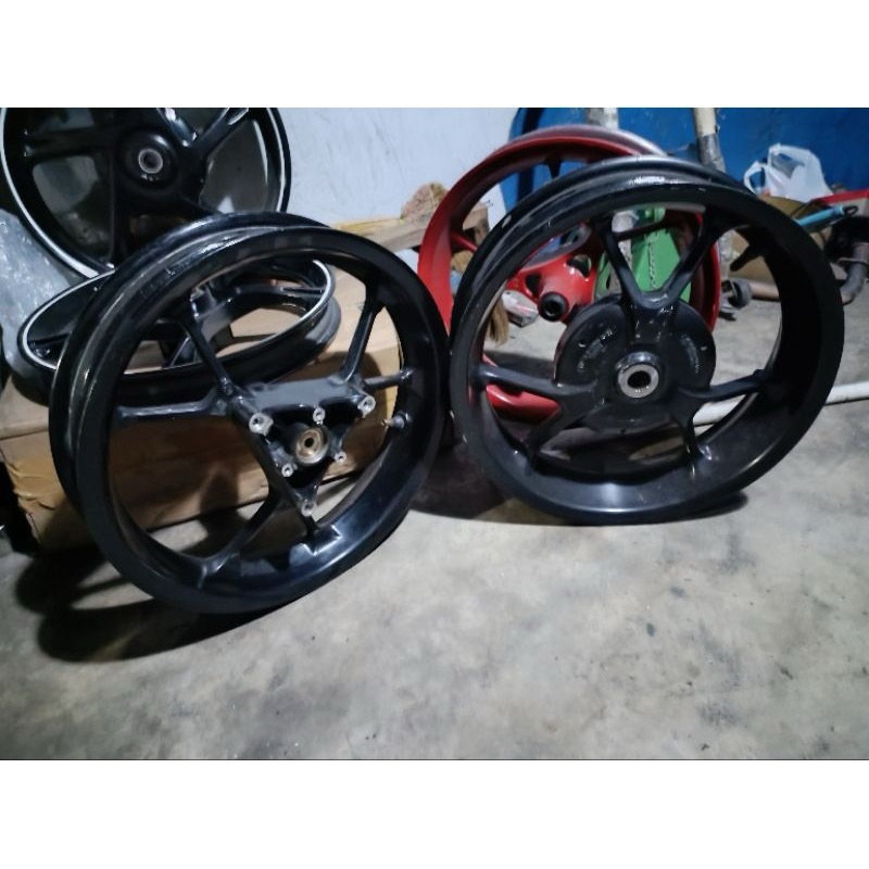 Velg set depan belakang Aerox new155/aerox old155 original cabutan