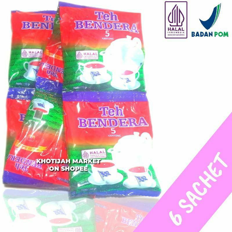 

Teh Celup Bendera 1 Renceng Isi 6 Sachet [5 Kantong]