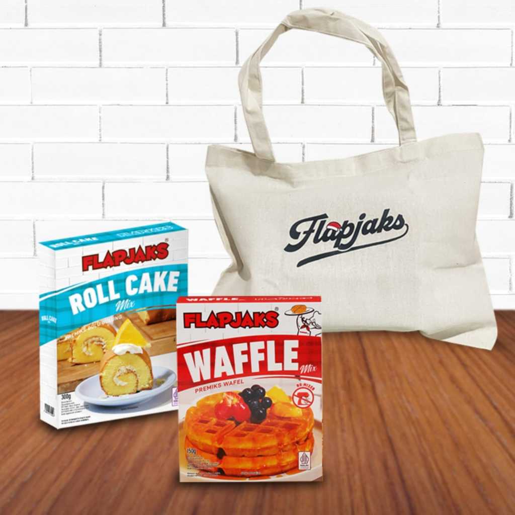 

Flapjaks Roll Cake + Waffle Mix Bundling Tote Bag