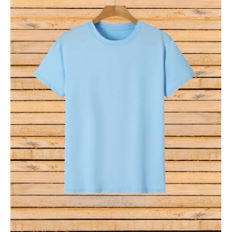 DAX KAOS POLOS - BIRU MUDA - COMBAT 24s - KAOS PRIA & WANITA - KAOS REMAJA & DEWASA