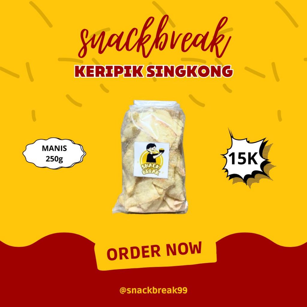 

Keripik Singkong Manis 250 gram - Makanan Ringan