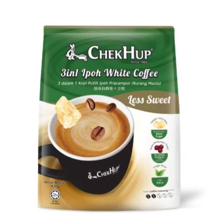 

CHEK HUP 3 in 1 Ipoh White Coffee Less Sweet - 1 Sachet (35 gr)