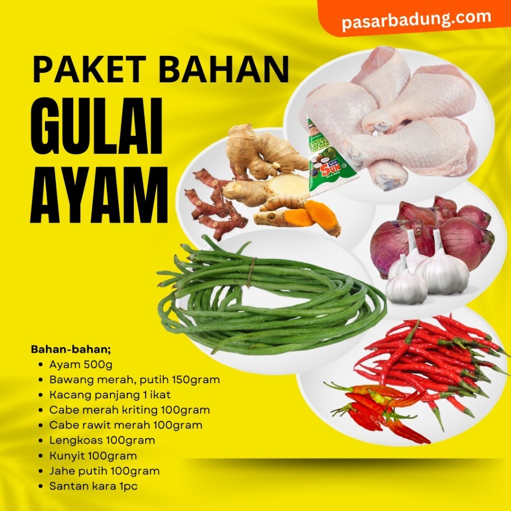 

Paket masak gulai ayam special
