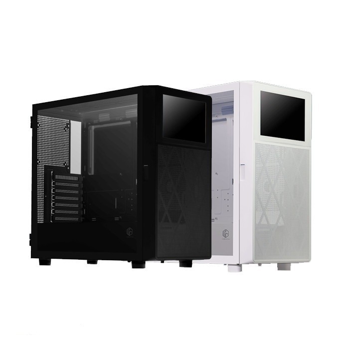 Casing PC Cube Gaming CINEMA ATX Mesh Front Panel WITH DISPLAY FRONT IT