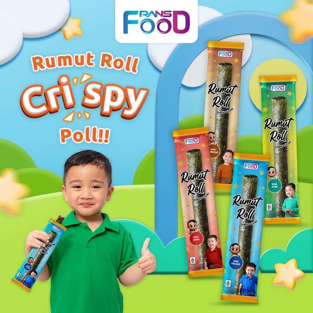 

Ay00! Rumut Roll Rasa Ayam 4gr - Rumput Laut Roll Crunchy Rendah Kalori