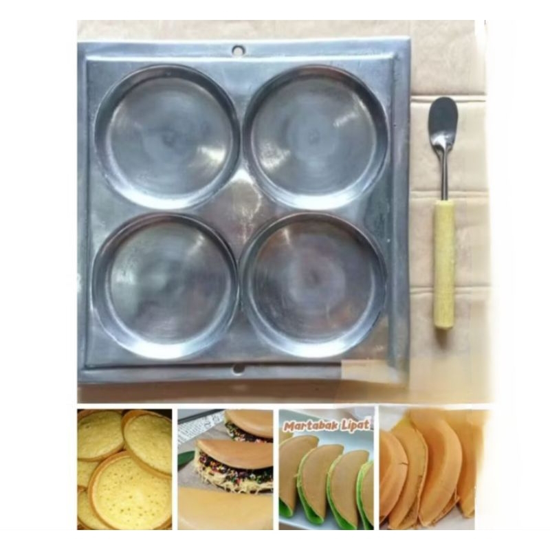 Cetakan Martabak Mini Lubang 4 Cetakan Kue Leker /Cetakan Pancake