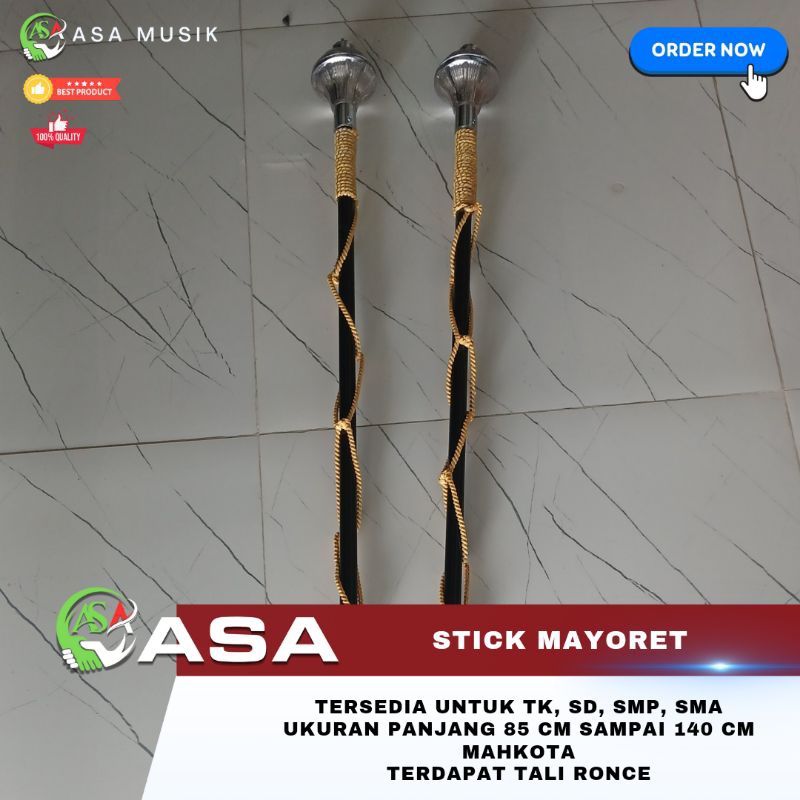 Tongkat Stik Mayoret Mahkota TK SD SMS SMA