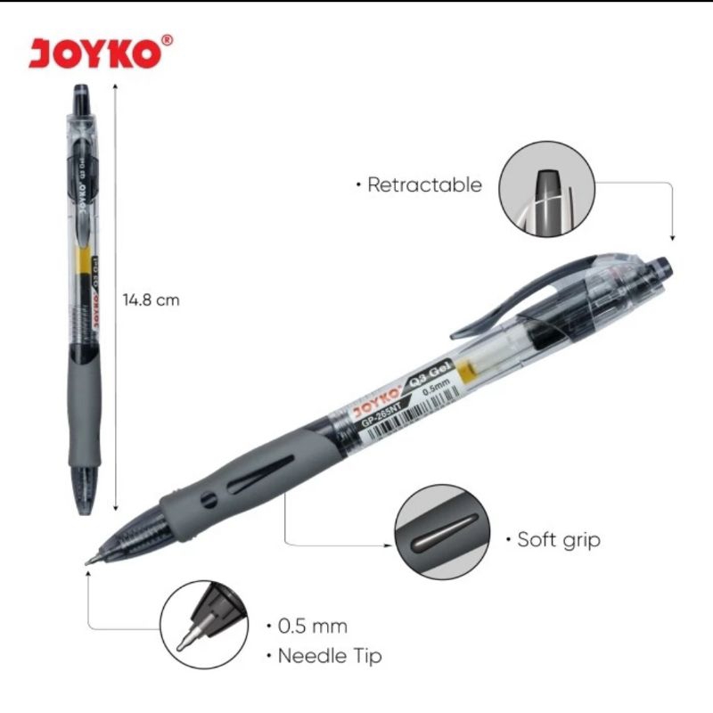 

PC - JOYKO GEL PEN PENA PULPEN GP 265 NT Q3 GEL 0.5 mm | 1 pc | Ballpaint Balpen Alat Tulis Sekolah Kantor